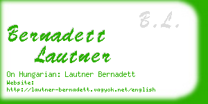 bernadett lautner business card